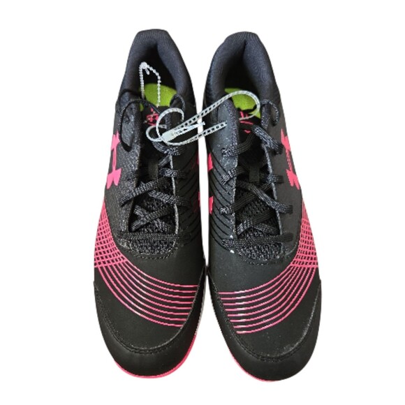 UNDER ARMOUR BASEBALL SOFTBALL CLEATS BLACK & PINK SHOES SIZE 9 WOME - Picture 5 of 8